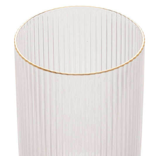 CJ 2 COPOS ALTOS DE CRISTAL C/FIO DE OURO LINES 400ml