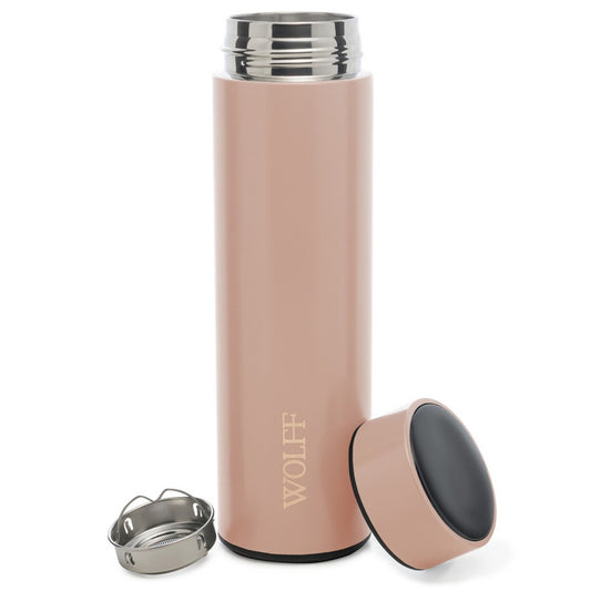 Garrafa Térmica com Termômetro Led-Rosé - DoceLar Loja