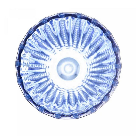 CJ 2 TACAS PARA CHAMPANHE DE VIDRO ORQUIDEA AZUL 200ML