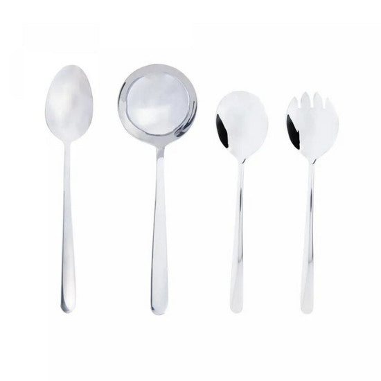 Conjunto 4 Talheres para Servir Aço Inox Viena