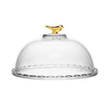 QUEIJEIRA GOLDEN BIRD 20CM COM TAMPA CRISTAL ECOLOGICO