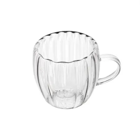 CJ 2 XICARAS DE CAFE PAREDE DUPLA DE VIDRO BOROSSILICATO CLASSIC 80ML