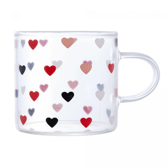 Caneca de Vidro Borossilicato Resistente ao Calor Love 125ml - DoceLar Loja