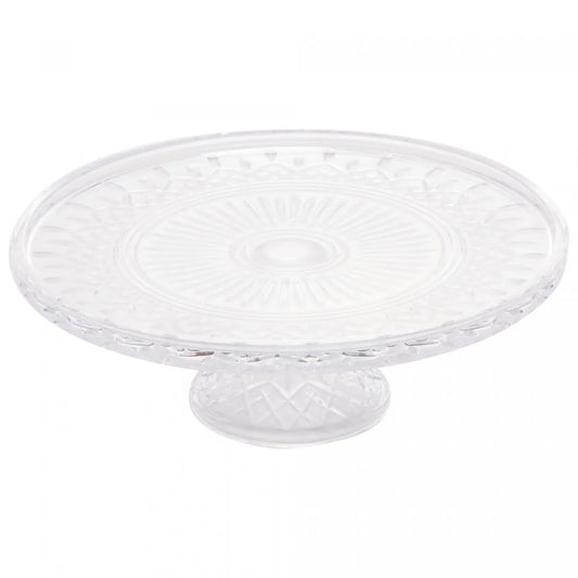 Prato para Bolo de Cristal com Pé Lys - DoceLar Loja