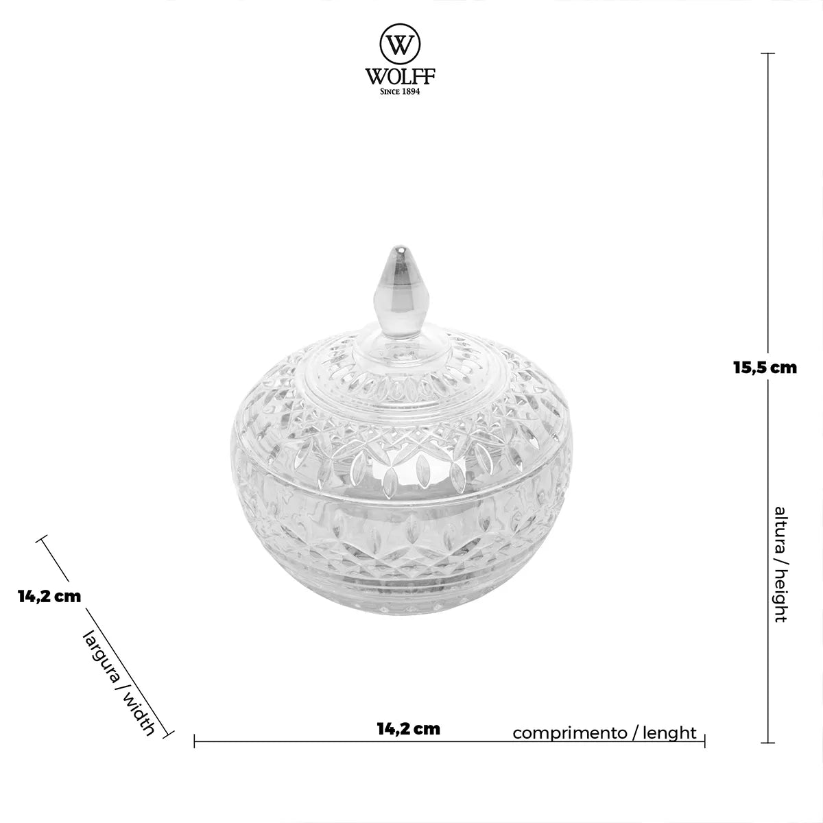 Potiche de Cristal Lys