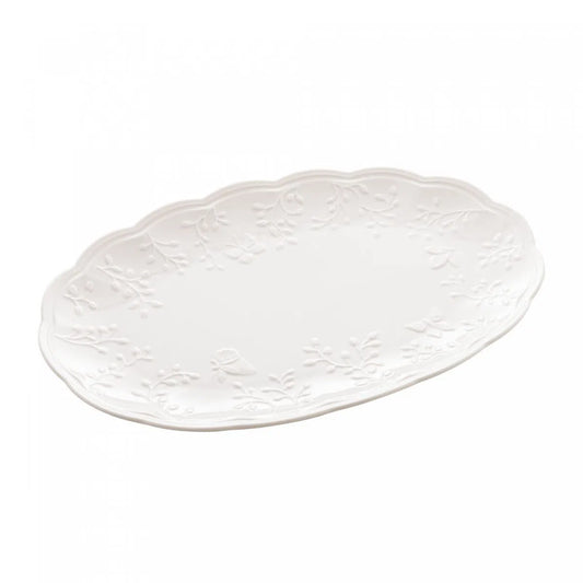 Travessa de Porcelana New Bone Butterfly Flower - DoceLar Loja