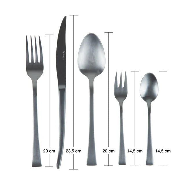 FAQUEIRO 30PC ACO INOX BERNA PRETO FOSCO