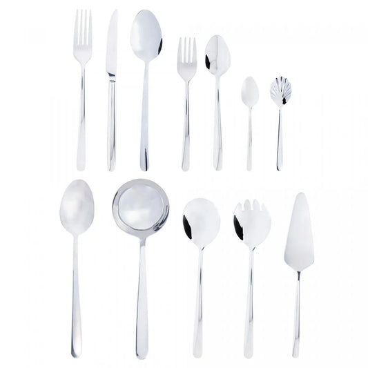 Faqueiro 54 Peças de Aço Inox com Caixa Litografada Viena - DoceLar Loja