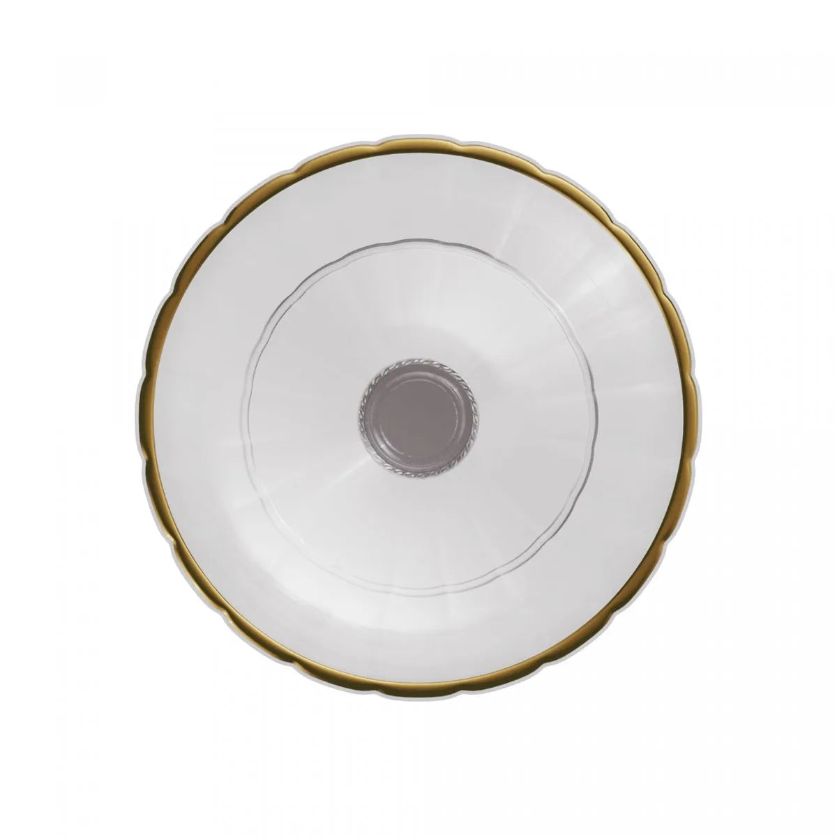 Jogo 6 Taças para Sobremesa de Cristal Ecológico com Fio de Ouro Imperial