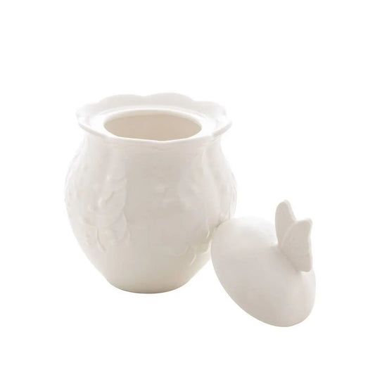AÇUCAREIRO DE PORCELANA NEW BONE BUTTERFLY FLOWER