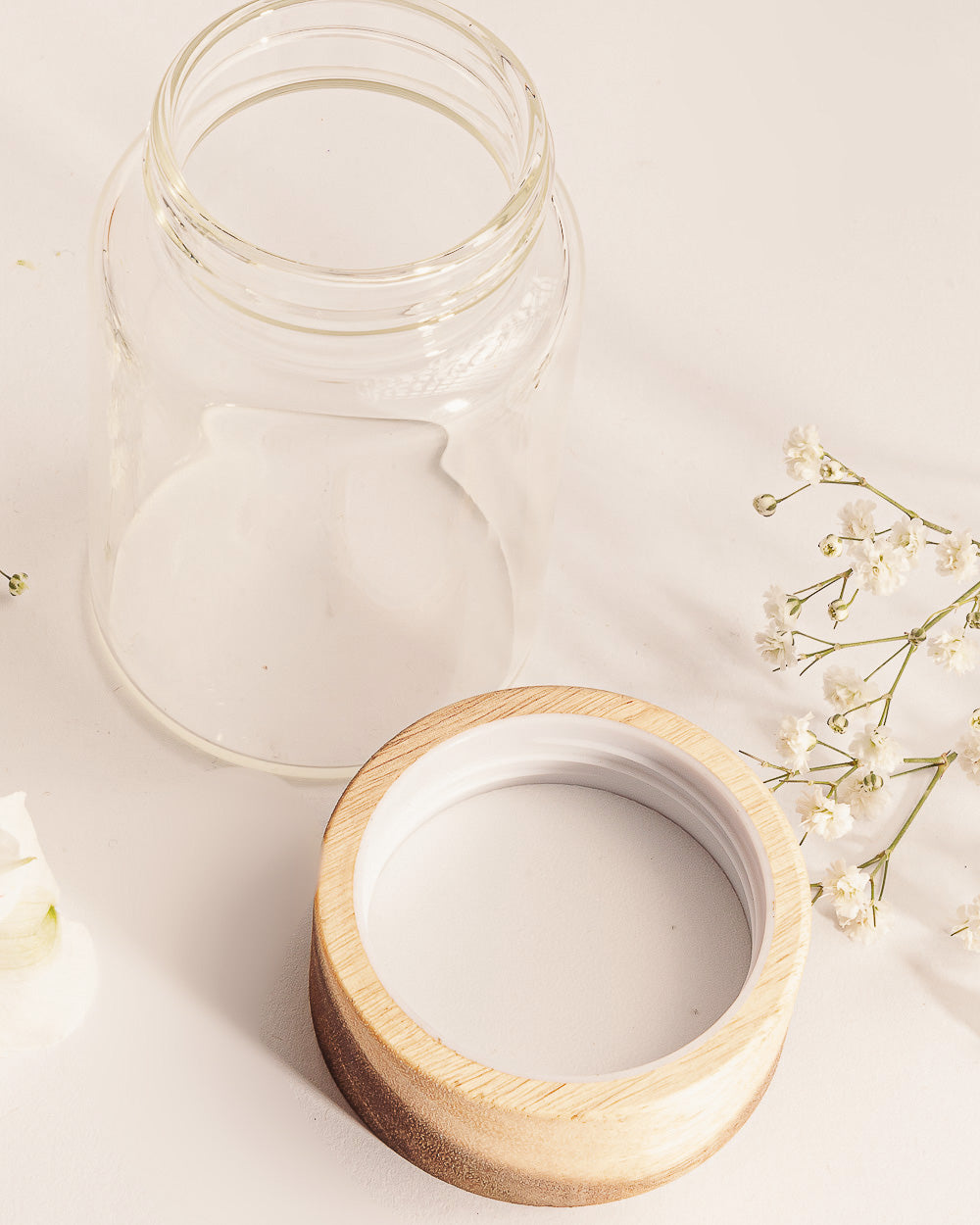 Porta Mantimento Vidro Tampa Bambu - DoceLar Loja