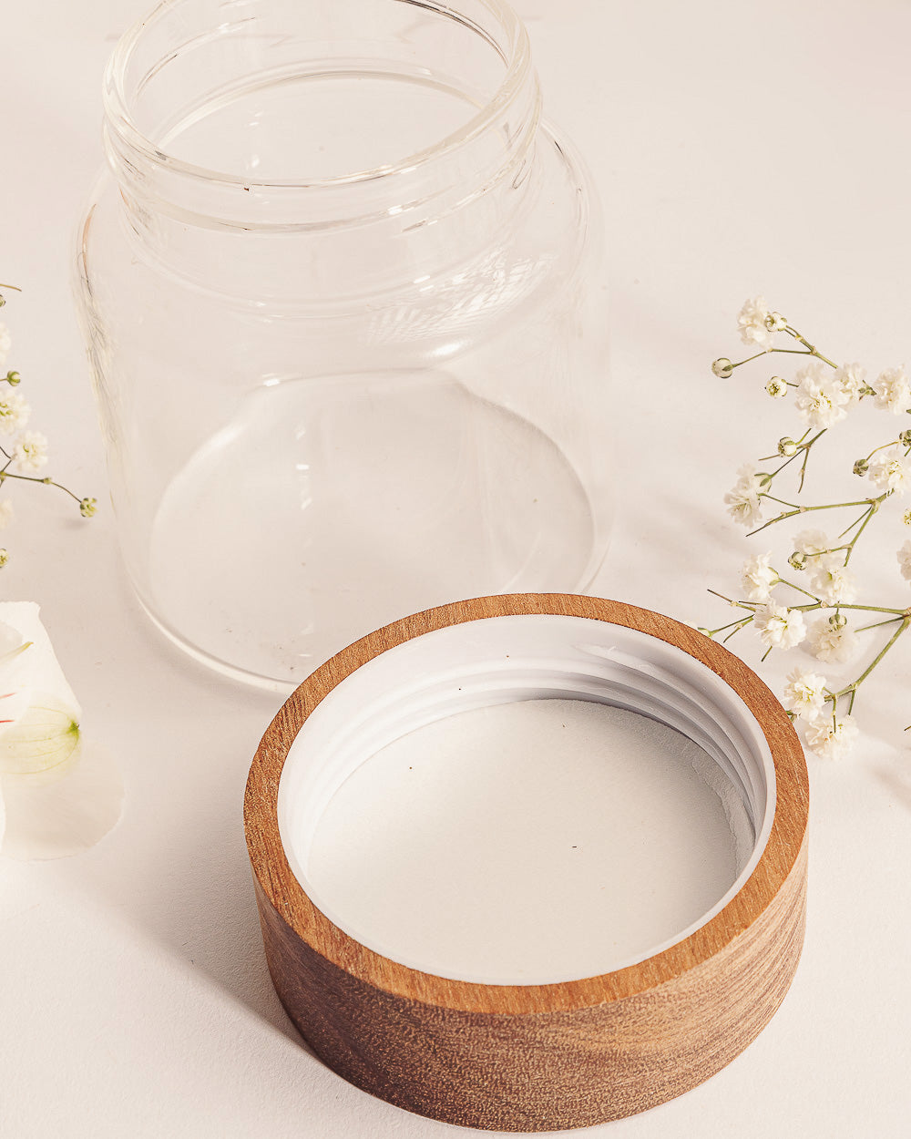 Porta Mantimento Vidro Tampa Bambu - DoceLar Loja