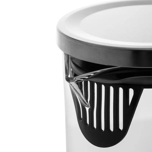 JARRA DE VIDRO COM TAMPA AÇO INOX