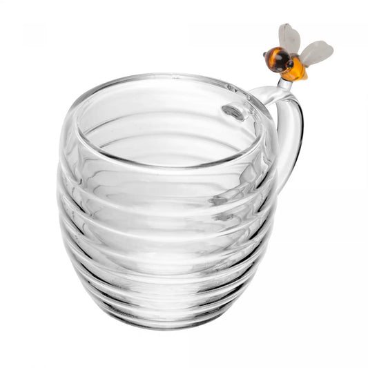 CJ 2 XICARAS DE CAFE PAREDE DUPLA DE VIDRO LOVELY BEE 80ML