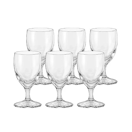 Jogo de 6 tacas para licor Praline em cristal ecologico 50ml A8,9cm