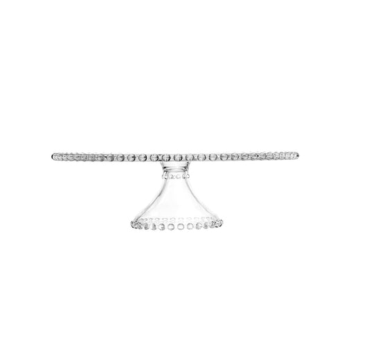 PRATO PARA BOLO PEARL COM PÉ DE CRISTAL 31CM X 11CM
