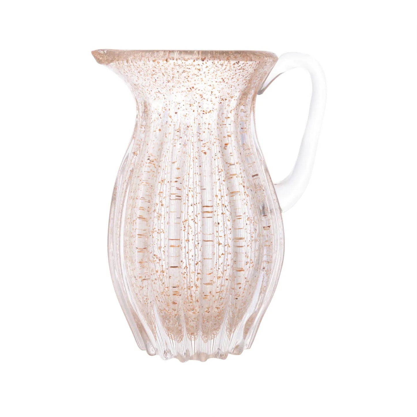 JARRA DE VIDRO ITALY TRANSPARENTE E DOURADO 1,4L