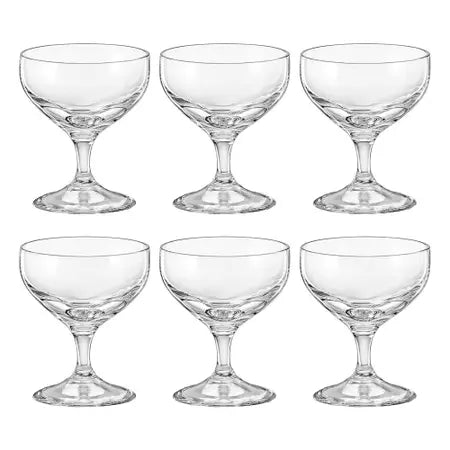 Jogo de 6 tacas para licor Praline em cristal ecologico 55ml A7,1cm