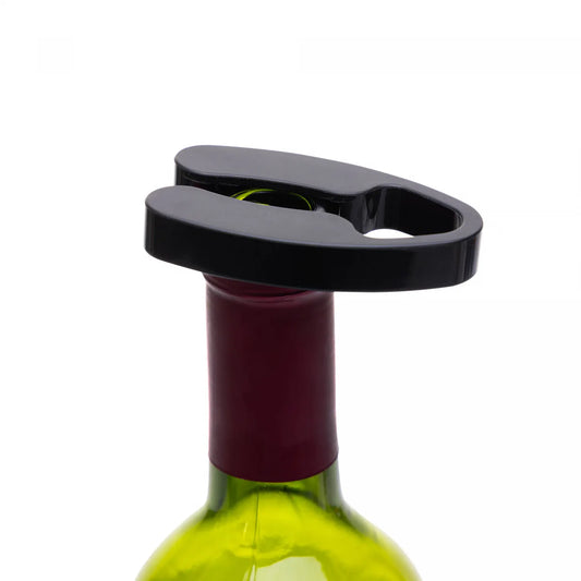 CJ 5 PECAS PARA VINHO DE PLASTICO PRETO