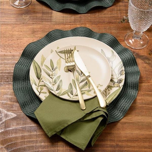 Jogo Americano Luna Wave Avulso Musgo - DoceLar Loja