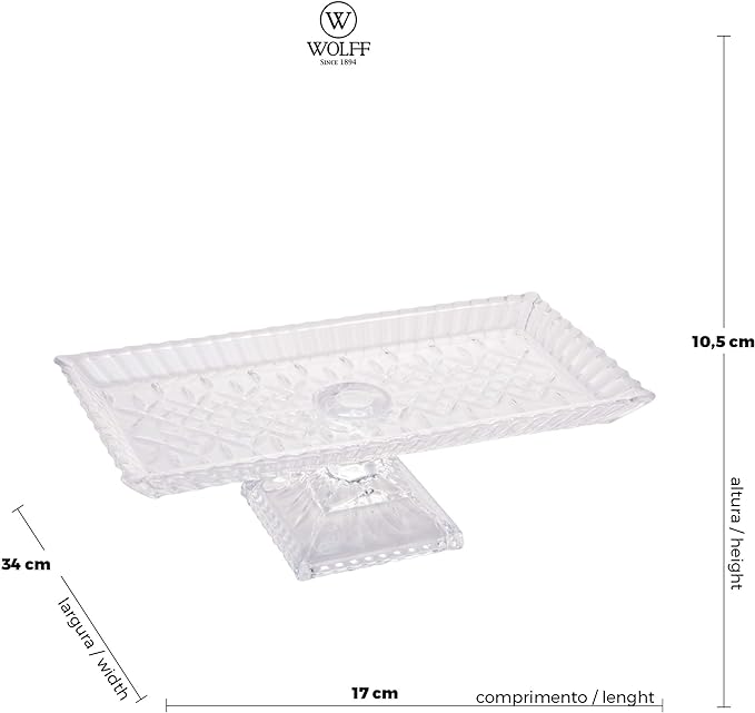 Travessa Cristal C/Pés Lys