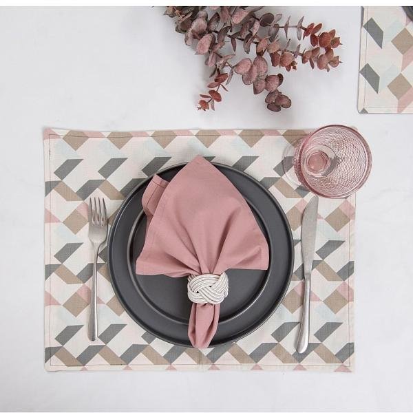 Guardanapo Home 4 Pcs Rosa Vintage - DoceLar Loja