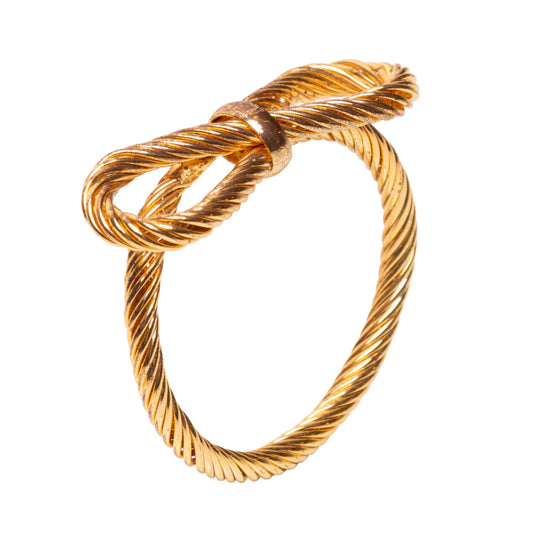 4 ANEIS PARA GUARDANAPOS ENTRE LACOS DOURADO METAL