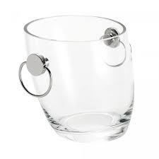 BALDE DE VIDRO C/ALCA CROMADA ASTI 25cm x 21cm x 21,5cm