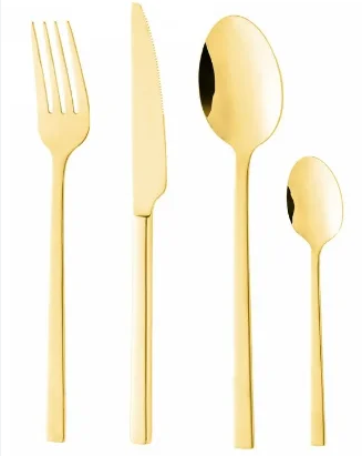 FAQUEIRO 24 PECAS DE ACO INOX FIRENZE DOURADO