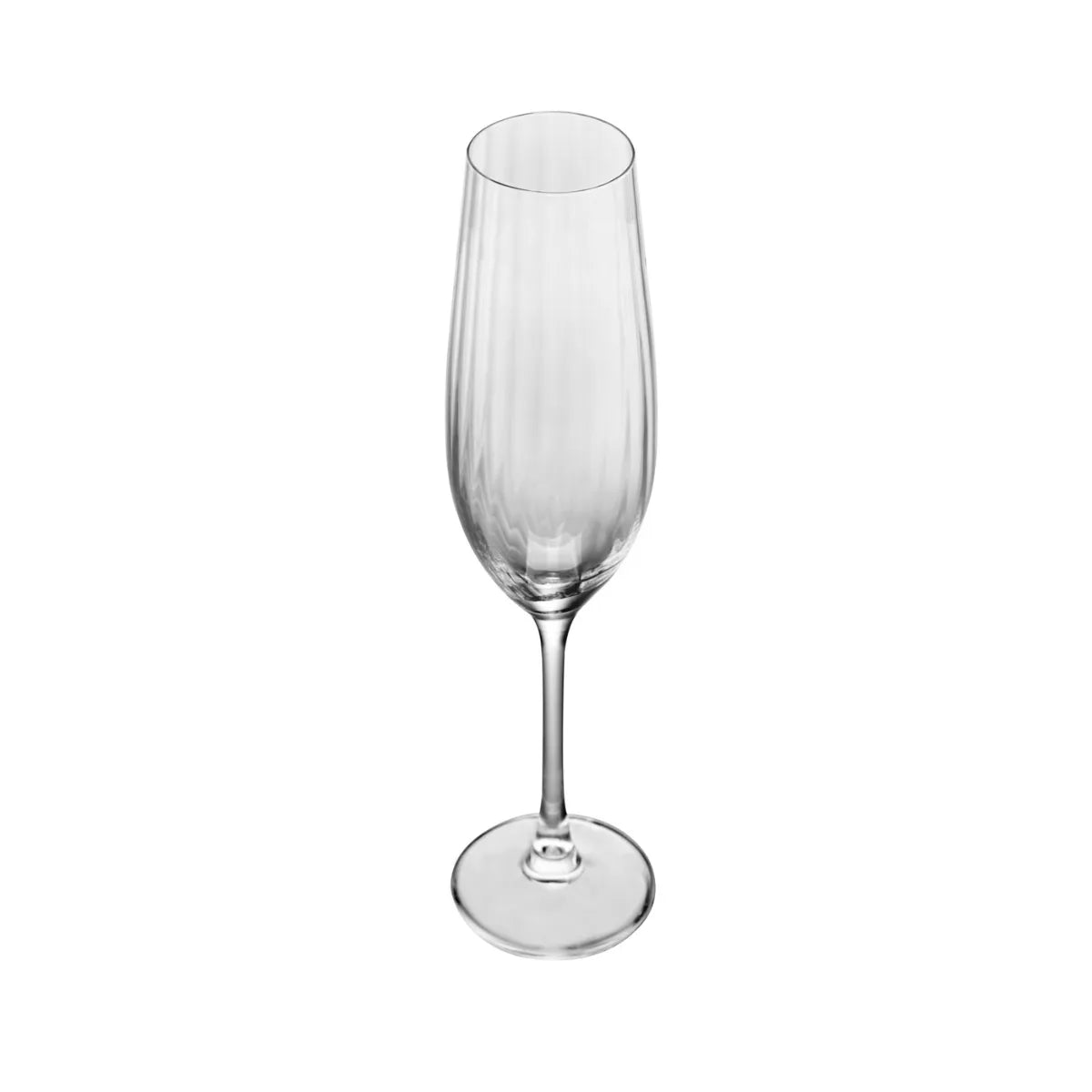 CJ 6 TACAS DE CHAMPANHE DE CRISTAL (LIVRE DE CHUMBO) ECOLOGICO COLUMBA OPTIC 260ML
