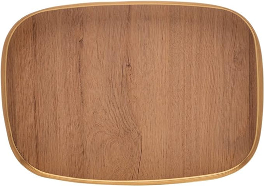 Bandeja Retangular Jade Dourada