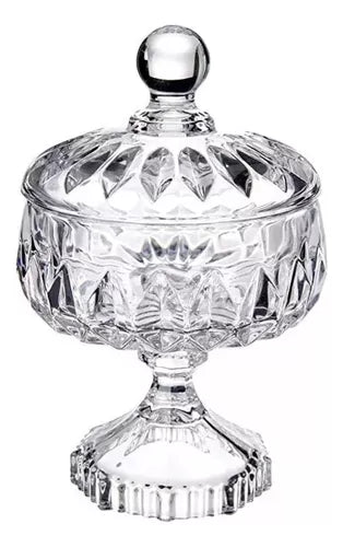 POTICHE DECORATIVO CRISTAL DE CHUMBO C/PE LOUISE 11x18cm