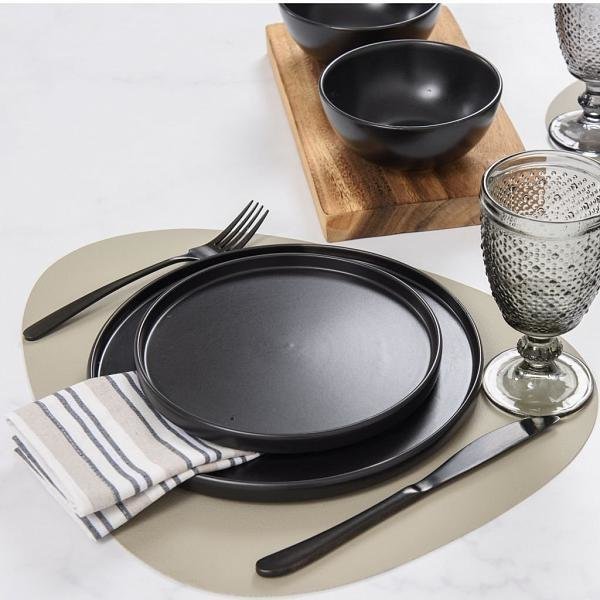 Jogo Americano Organico Ravena Areia - DoceLar Loja