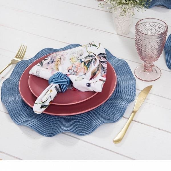 Jogo Americano Luna Wave Avulso Azul Infinity - DoceLar Loja