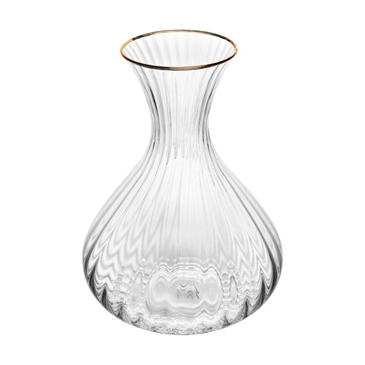 DECANTER DE CRISTAL ECOLOGICO (LIVRE CHUMBO) COM FIO DE OURO OPTIC 1,5L - WOLFF