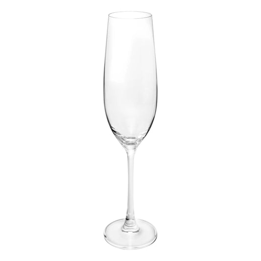 CJ 6 TACAS CRISTAL ECOLOGICO (LIVRE DE CHUMBO) P/CHAMPAGNE COLUMBA 260ml