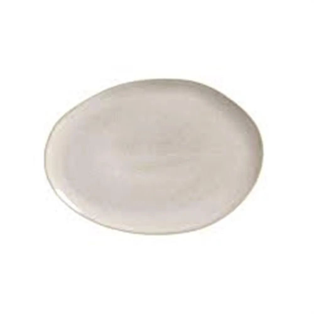 PRATO SOBREMESA OVAL ORGANICO LATTE 22,5X2,5 CM