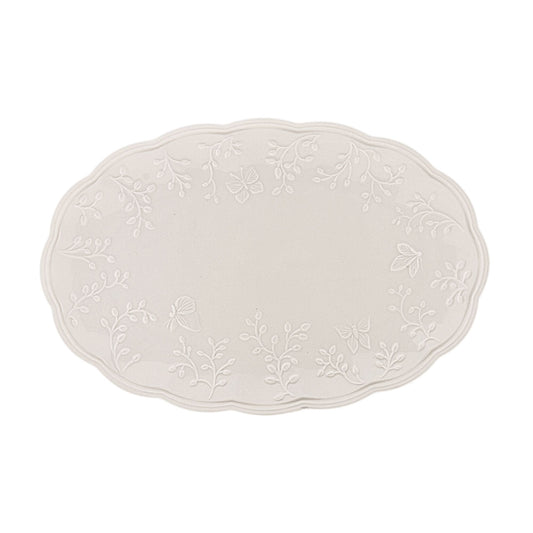 TRAVESSA DE PORCELANA NEW BONE BUTTERFLY FLOWER