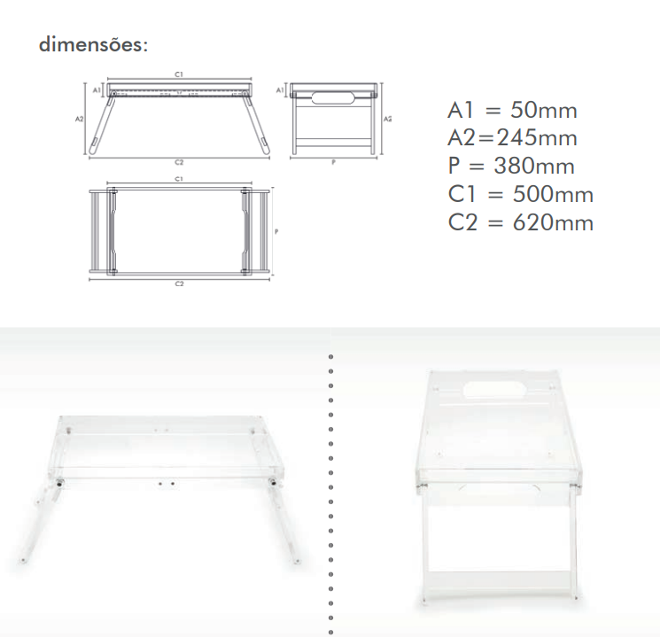 Bandeja de Café da Manhã Emily - DoceLar Loja