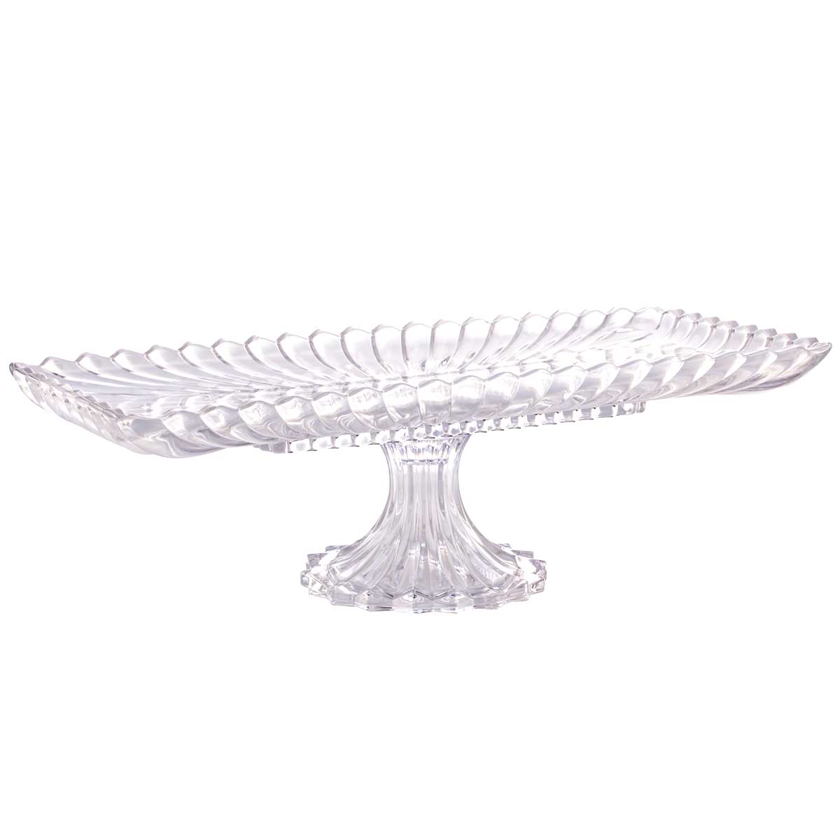 TRAVESSA CRISTAL DE CHUMBO C/PE RETANGULAR GENEVA 30x16,5x12cm