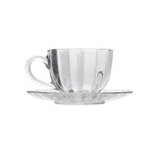 CJ 6 XICARAS DE CAFE DE VIDRO COM PIRES PETALA 100ML