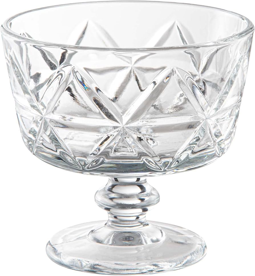 Jogo de 6 tacas para sobremesa Domenica em vidro 240ml D9,9xA9,3cm