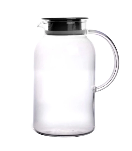 Jarra Twinkle em vidro borossilicato com tampa em aço inox 1,8L