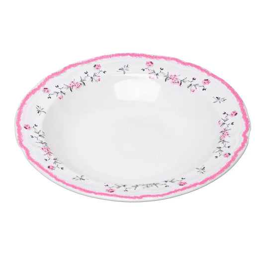 PRATO FUNDO FLORESCER 22CM ROSA CERAMICA WOLFF