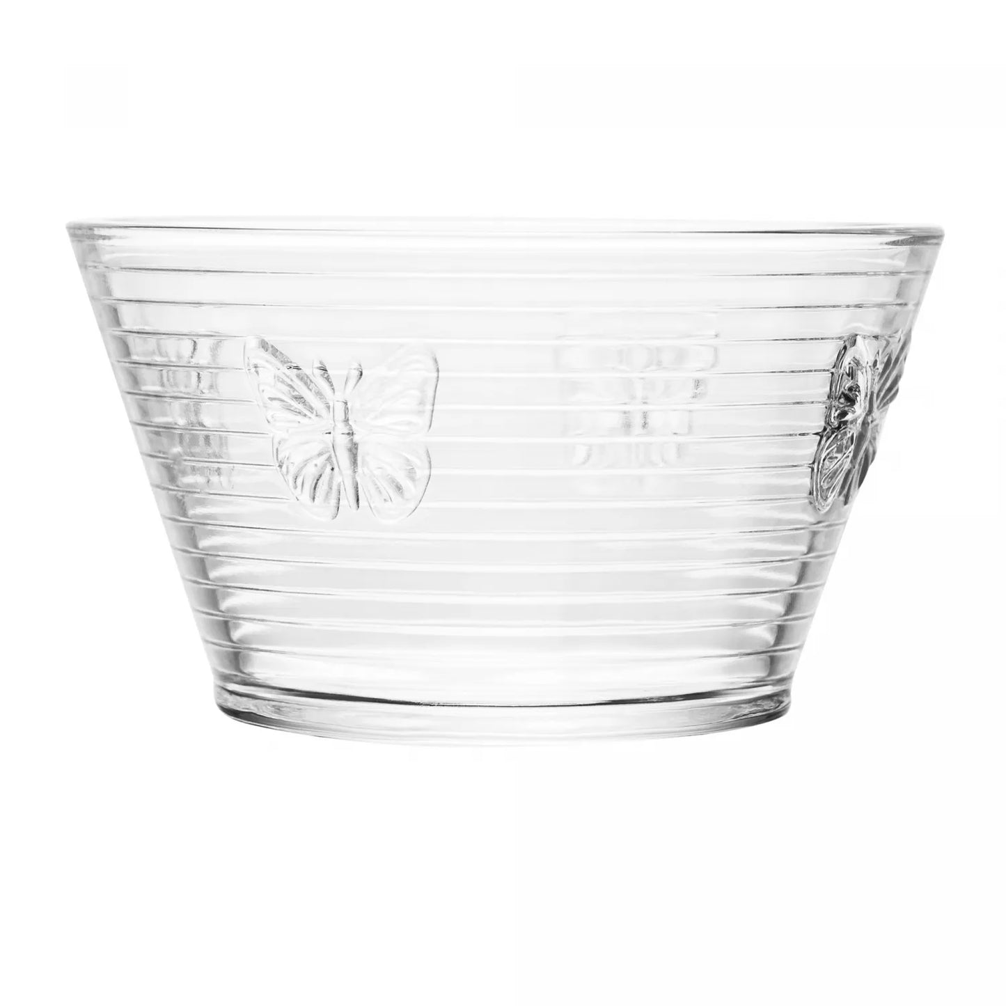 CJ 4 BOWLS LINES BUTTERFLY 10,5CM X 7CM X 6CM VIDRO