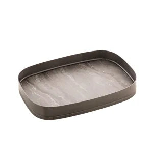 Bandeja Retangular Escovada Fundo Matt Black - DoceLar Loja