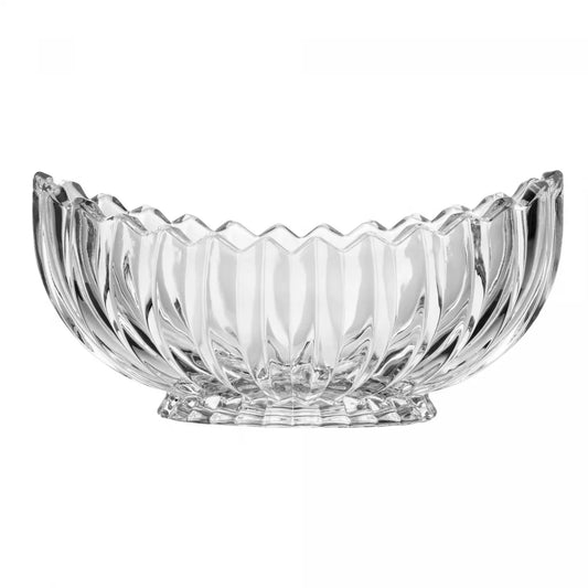 CENTRO DE MESA DE CRISTAL DE CHUMBO C/ PE GENEVA 28X15X13,5CM