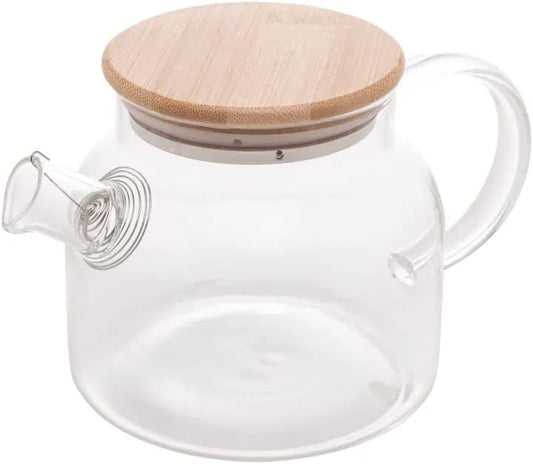 Chaleira Mattiné em Vidro Borossilicato com Tampa em Bambu - DoceLar Loja