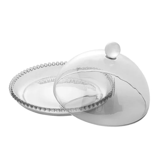 QUEIJEIRA CRISTAL DE CHUMBO PEARL 20x12cm