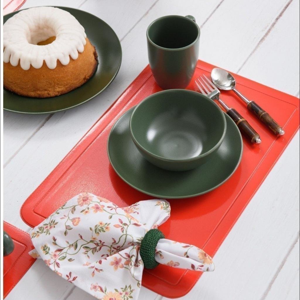 Argola de Guardanapo Rayon 4 peças Olive - DoceLar Loja